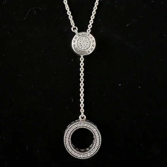 Brand new in box Pandora Signature Pave Necklace - Picture 6 of 9